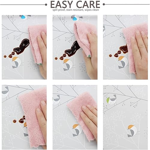 Miniatura 5 de Mantel de vinil para mesa cuadrada, lavable, a prueba de aceite, impermeable, PVC, diferentes estampados, Victorian, Bird