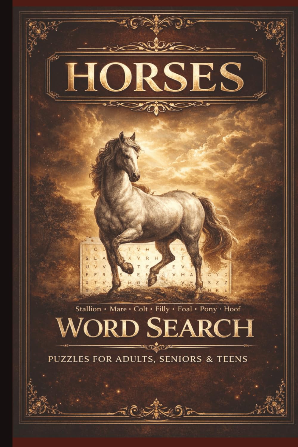 Horses Word Search: 55 Puzzles with Solutions for Adults, Seniors & Teens
