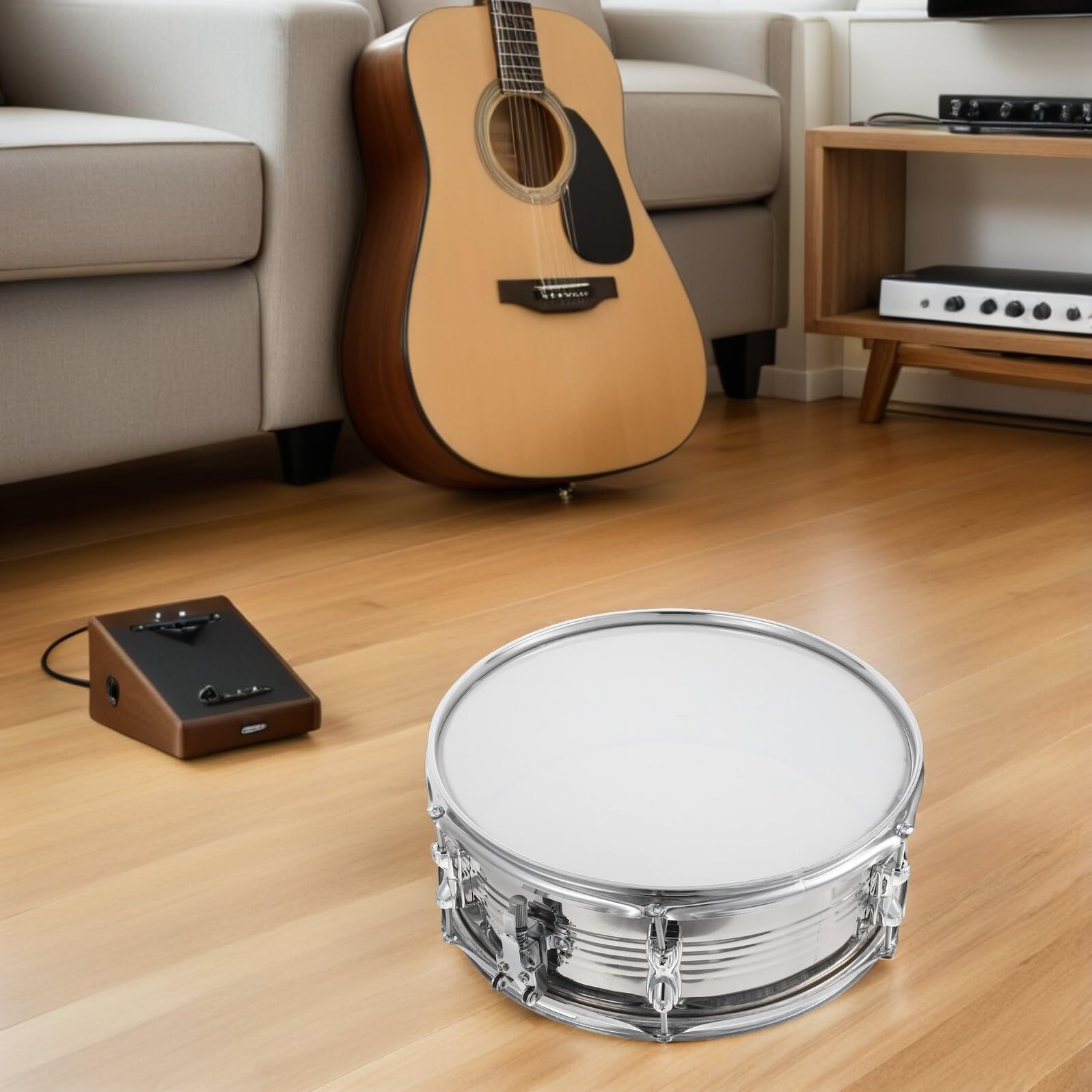 TOYANDONA Rullante da Marcia Percussione per Band Musicali Eventi e Spettacoli Sul Palco Kit Completo con Tracolla e Bacchette per Musicisti Adulti e Performance di Gruppo