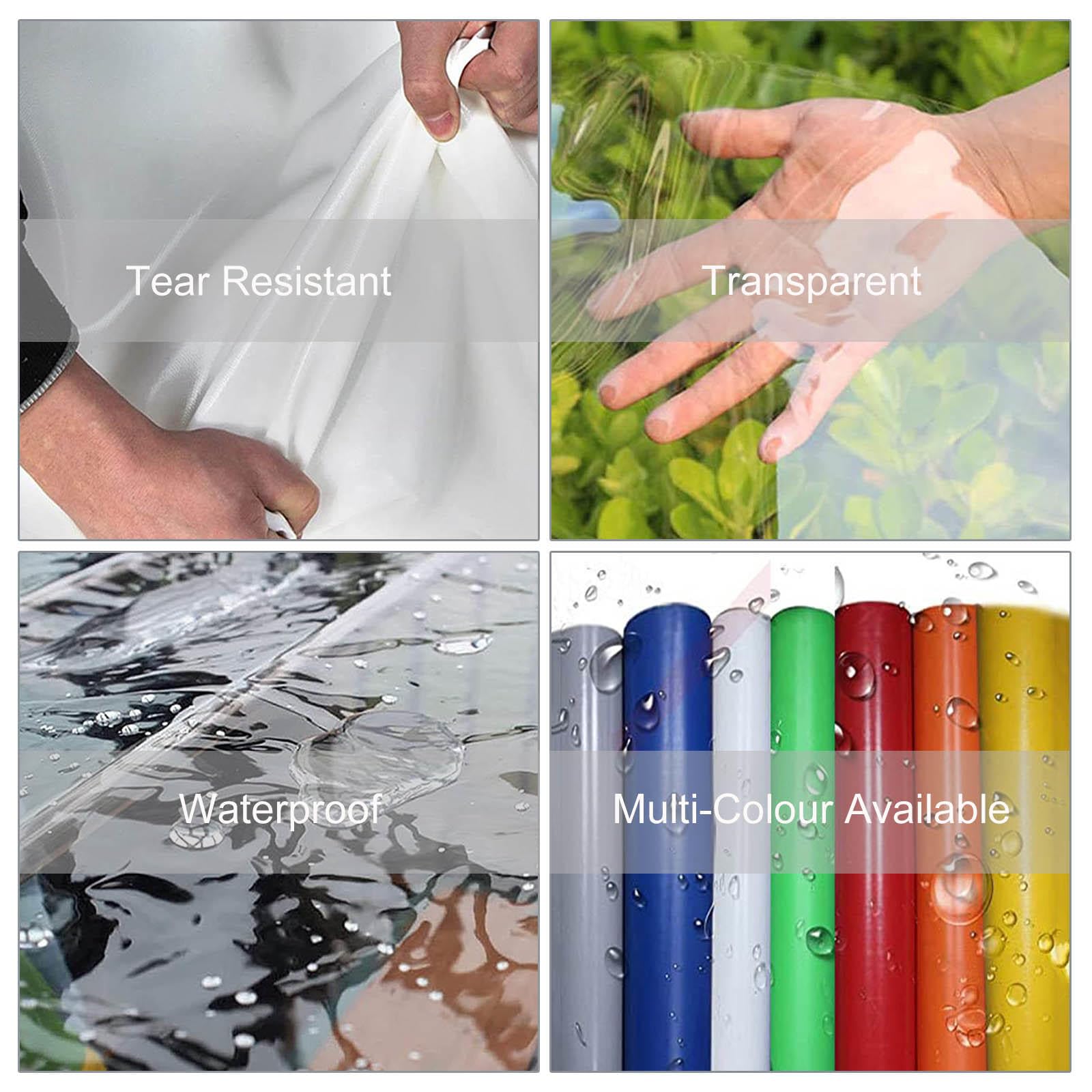 Pxzybd Rideaux transparents avec porte à fermeture éclair, panneaux latéraux en bâche transparente imperméable pour tonnelle portique, bâche en PVC avec œillets, rideaux de séparation, W×H-2×3 m (6,6