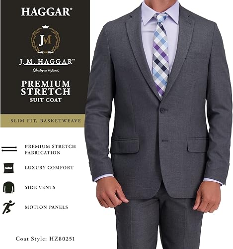 Miniatura 5 de Haggar Traje de corte ajustado premium elástico para hombre JMH - Pantalones y chaquetas