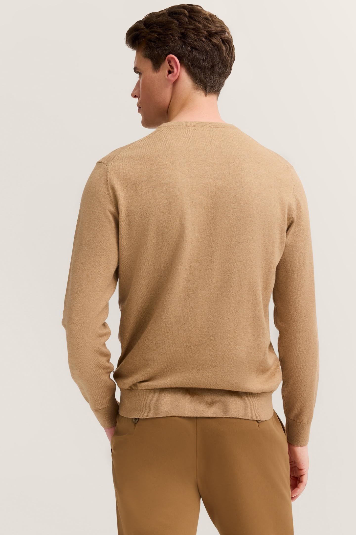 bugatti Herren Pullover Rundhals 7400-85520D | Regular Fit Kaschmir-Mix stilvoll Feinstrick für Alltag, Büro und Freizeit