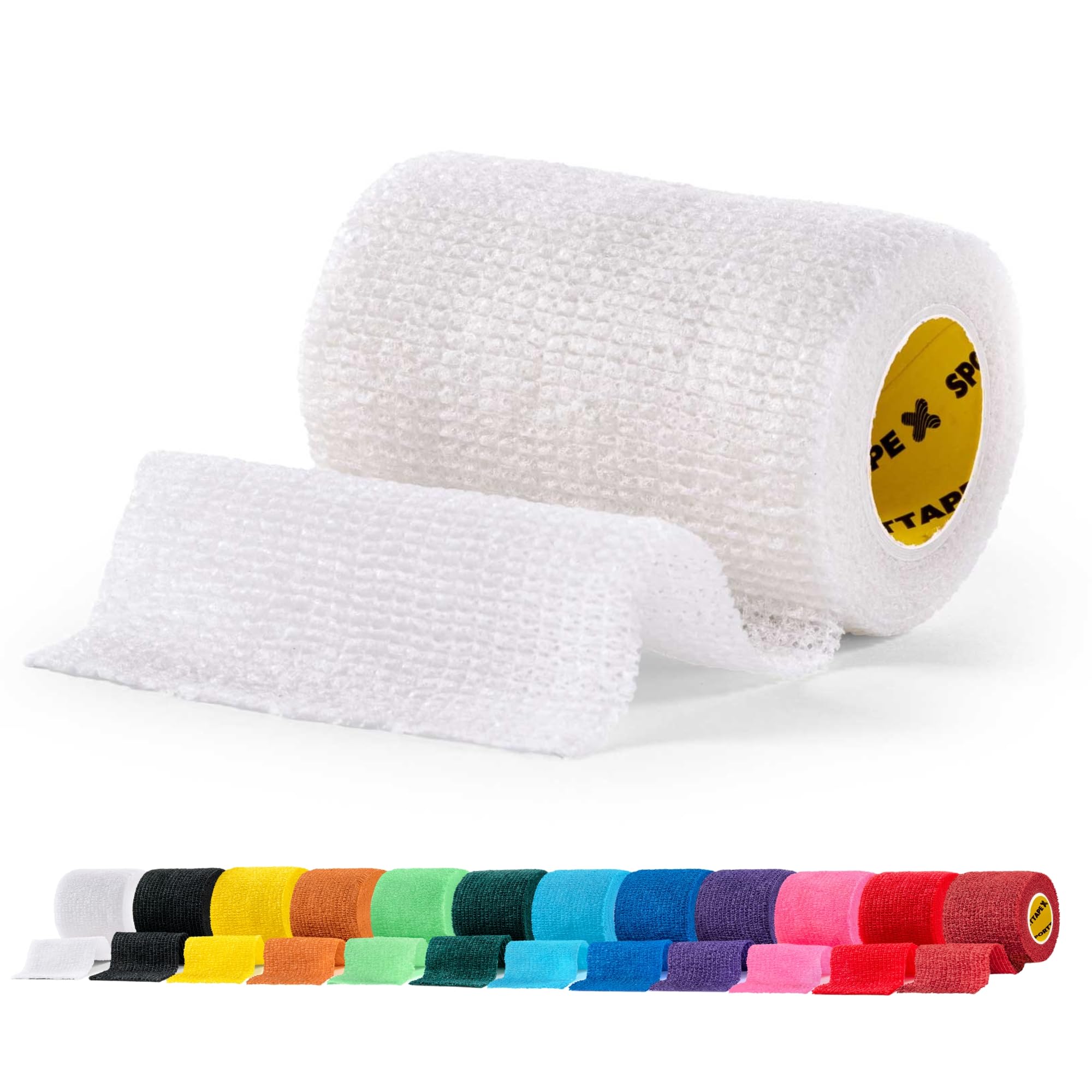 SPORTTAPE 6 Rolls Self-Adhesive Cohesive Bandage, 7.5cm x 4.5m, Beige - Compression & Vet Wrap for Dogs, Horses, Sports Stretch Tape for Football, Ankles, Joints, Fingers, Wrists & Sock Tape — view 43