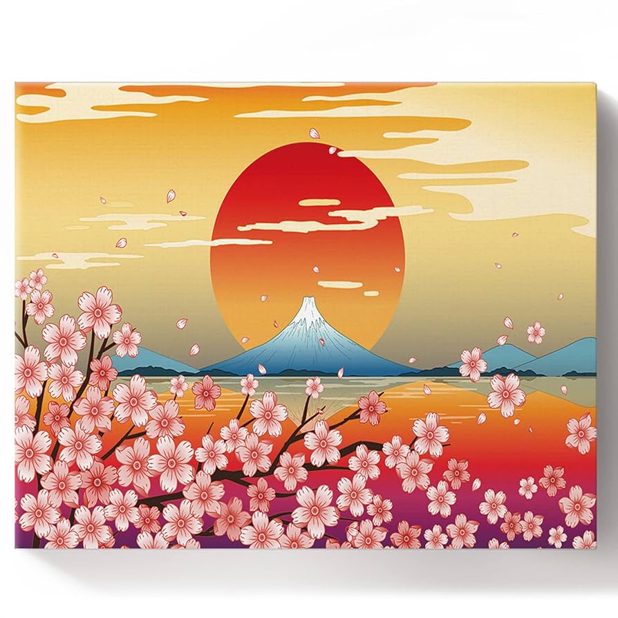 Amazon.com: Paint by Numbers Kits Japanese Fuji Mountain