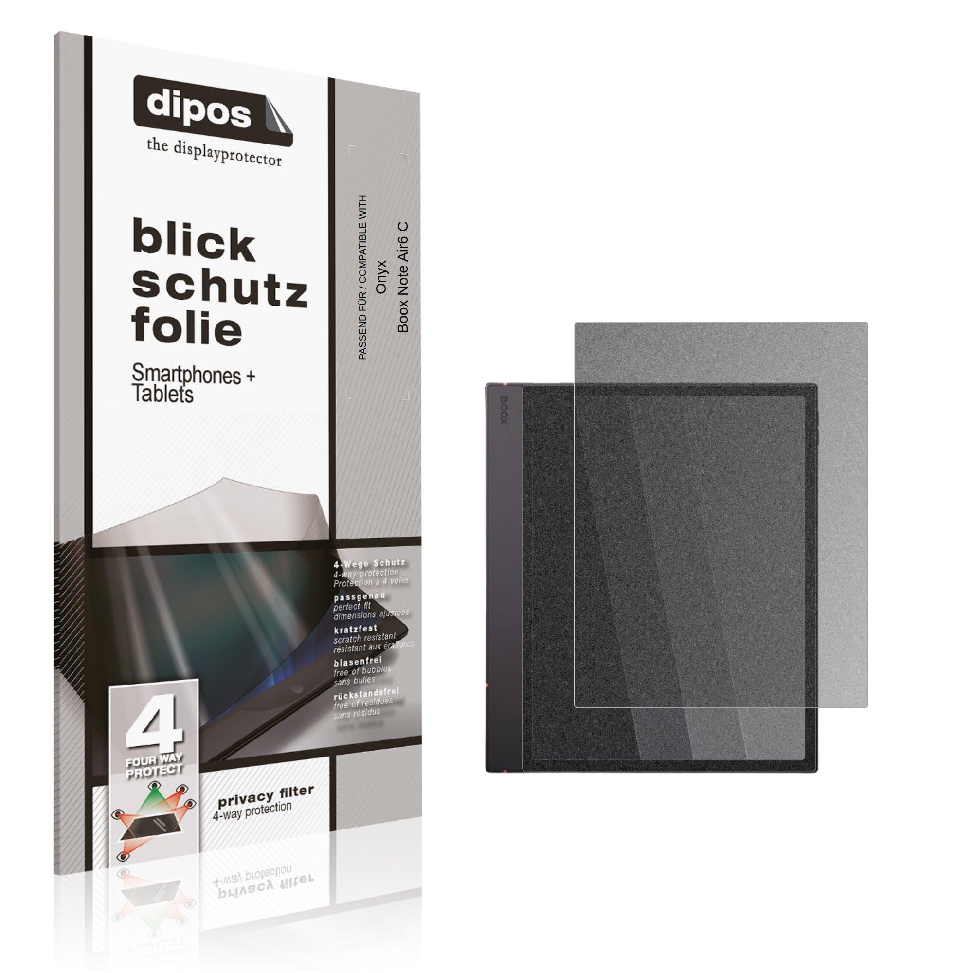 dipos Protector de Pantalla Antiespía para Onyx Boox Note Air6 C