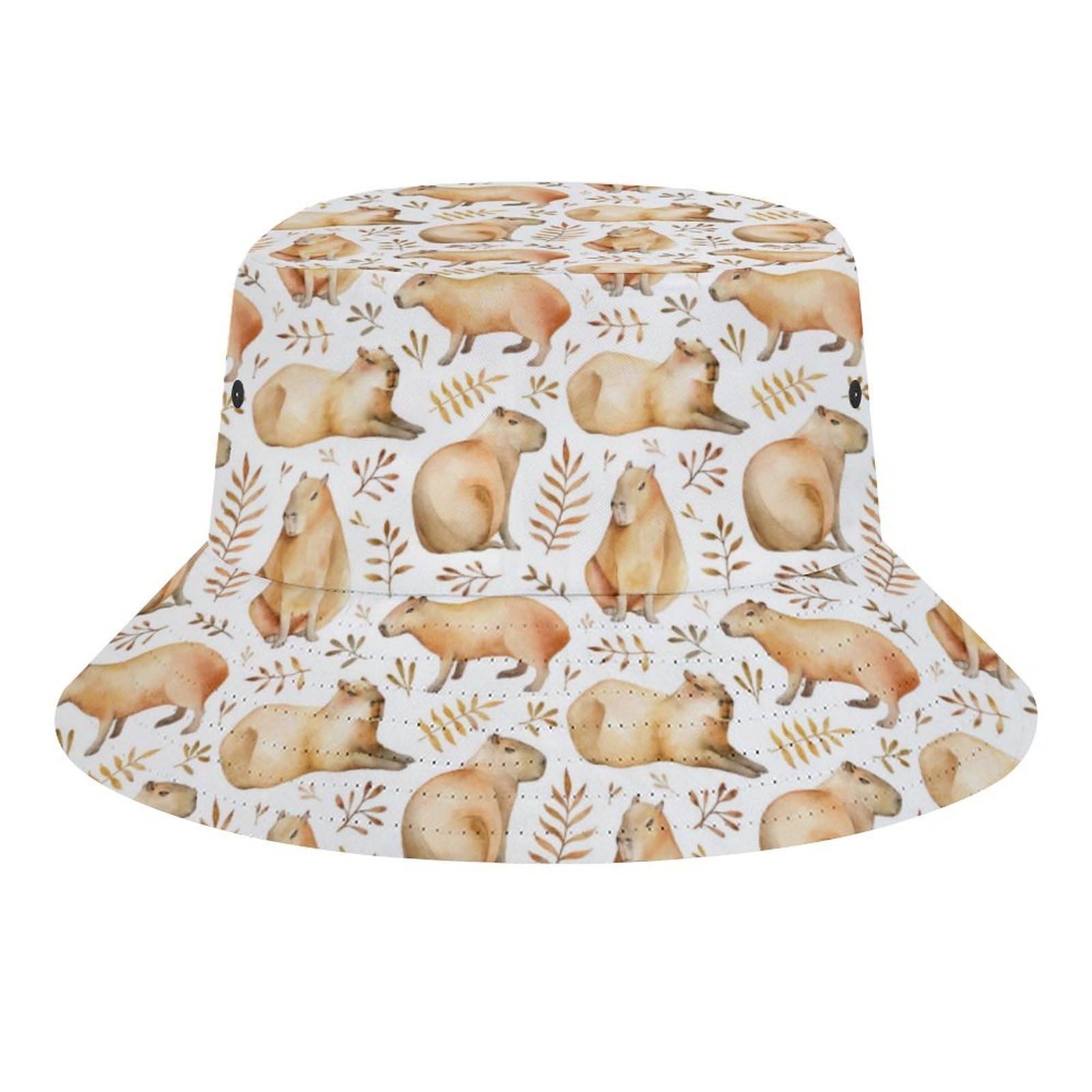 Fabretto Funny Cute Capybara Bucket Hat for Women Men Packable Fisherman Hat Sun Cap Travel Outdoor Beach Caps