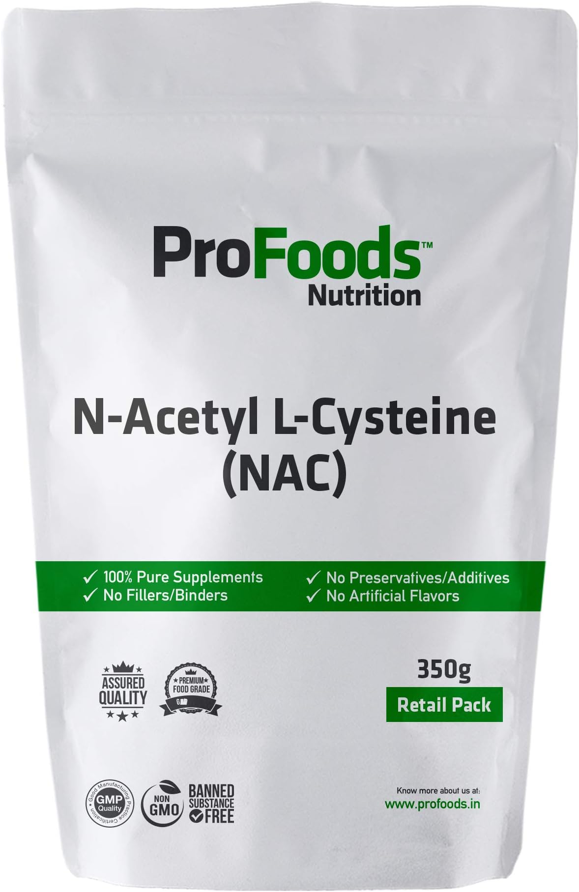 Profoods N Acetyl L Cysteine (NAC) Powder (350 grams)