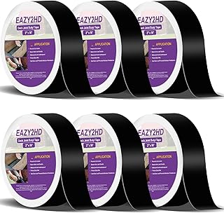 Eazy2hD Deck Joist Tape for Decking 2 Inch x 50 Feet 6 Packs,Butyl Deck Tape Waterproof and Anti-Corrosion Flashing Tape for Top of Joists, Rim Joists, Under Joists and Beams