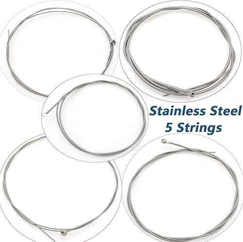 Miniatura 5 de Juego de repuesto de 4 cuerdas de bajo de acero inoxidable, cuerdas de bajo acústico, cuerda de bajo eléctrico, accesorios para instrumentos de bajo