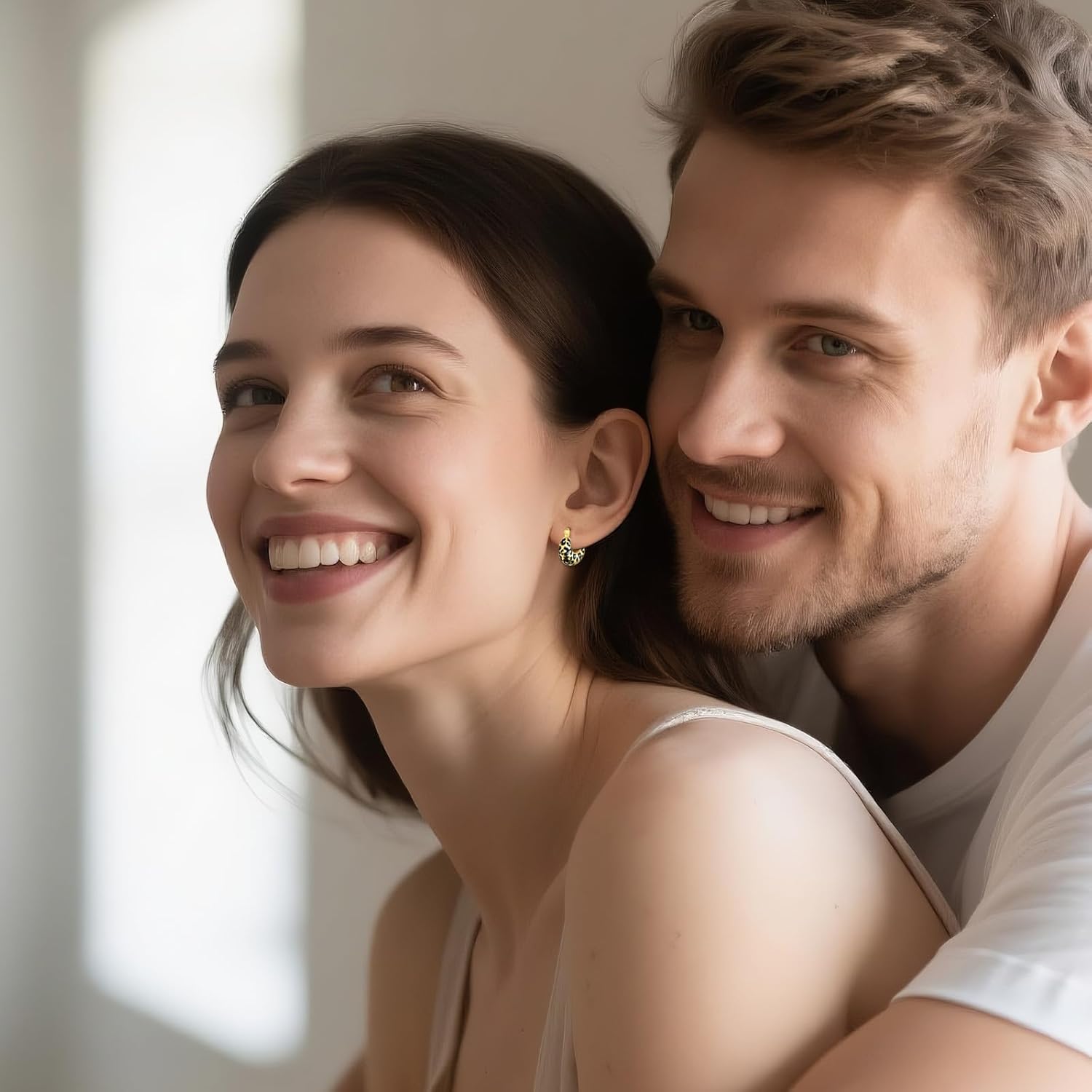 Leopard Print Earrings for Women 925 Sterling Silver Leopard Print Hoop Earrings Geometric Drop Earring Studs Hypoallergenic Fashion Jewelry Gifts - Image 4