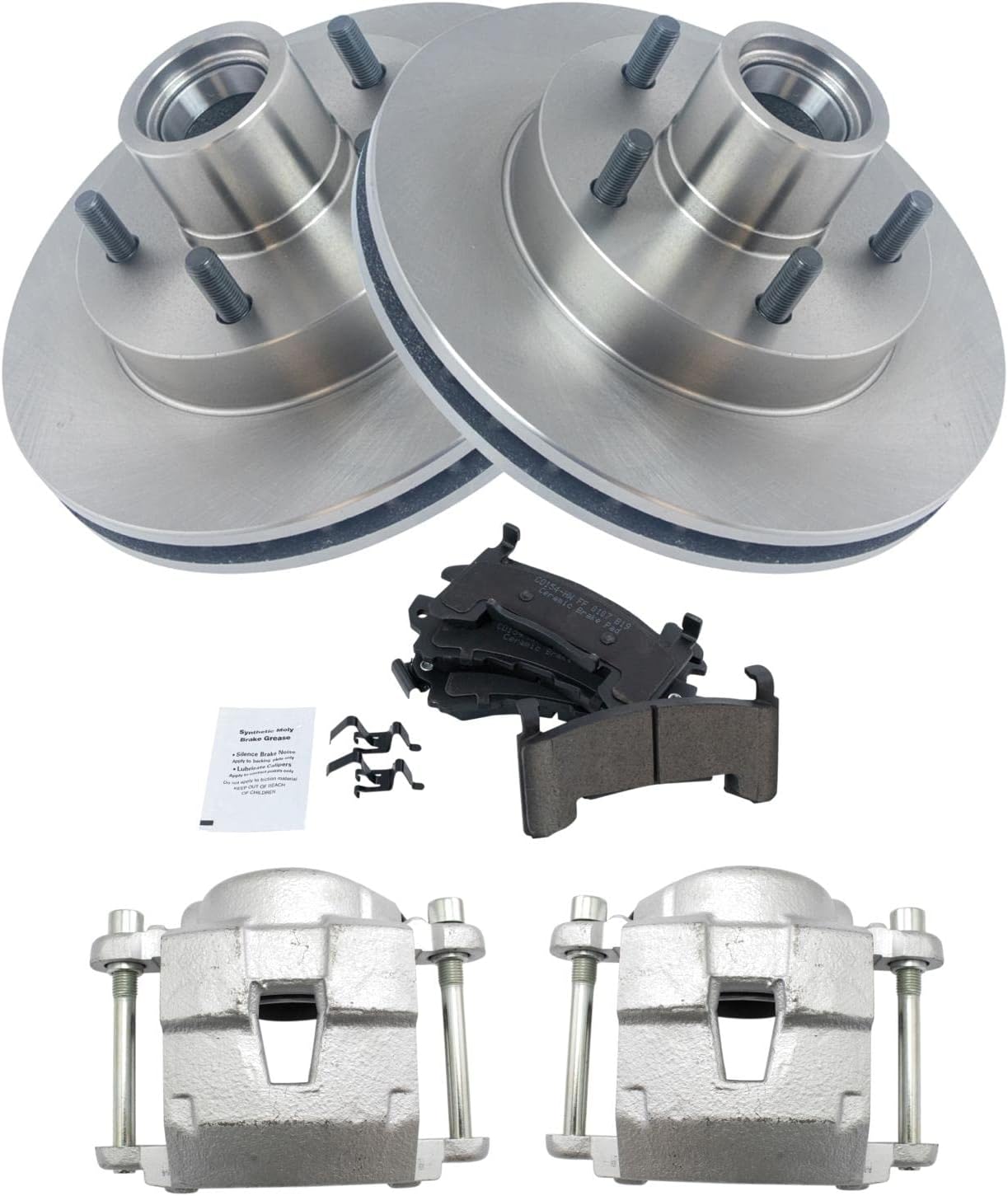 TRQ Front Ceramic Brake Pad Rotor & Caliper Kit for Blazer S10 Truck Jimmy S-15