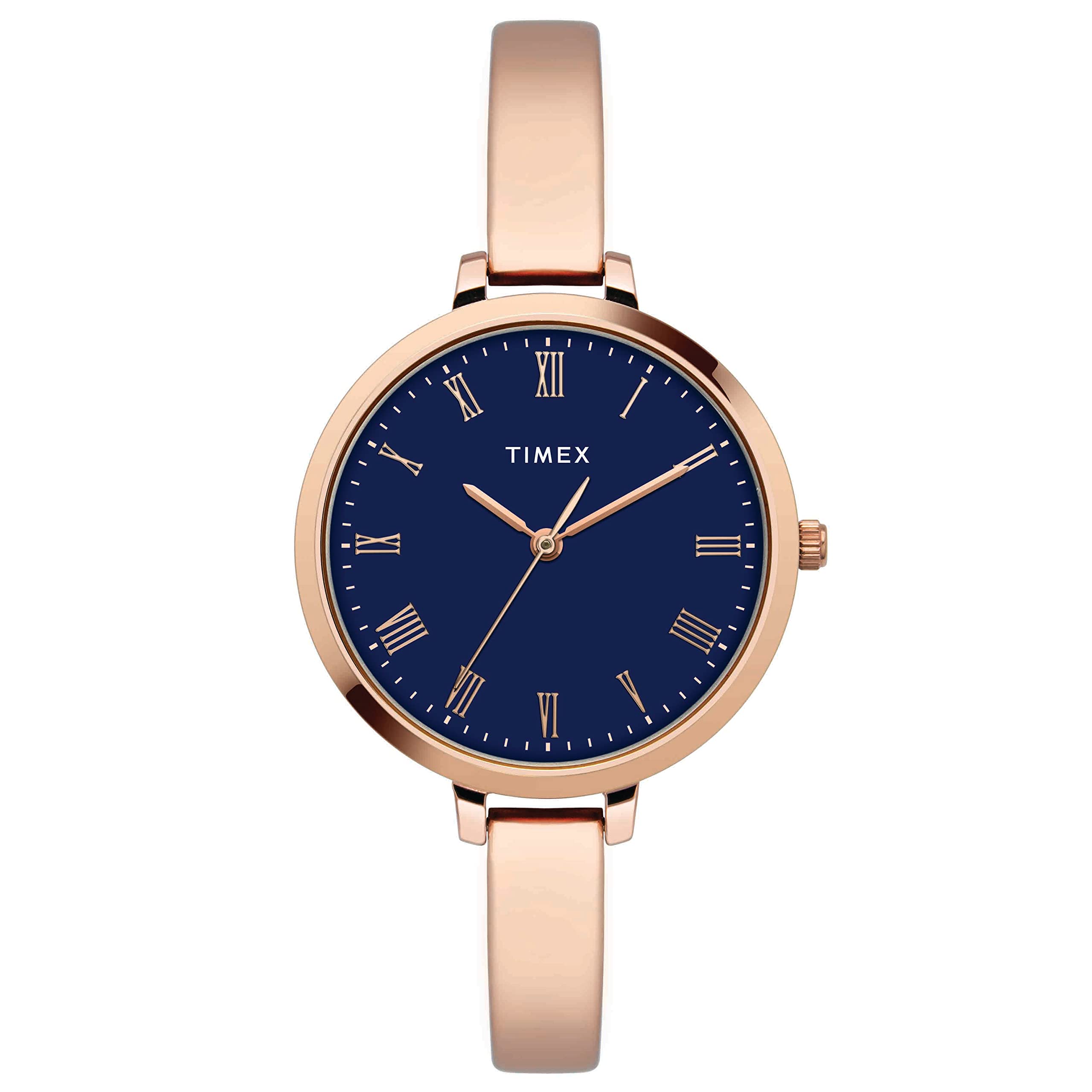 TimexAnalog Blue Dial Unisex-Adult Watch-TWEL12816, Blue, Art Deco