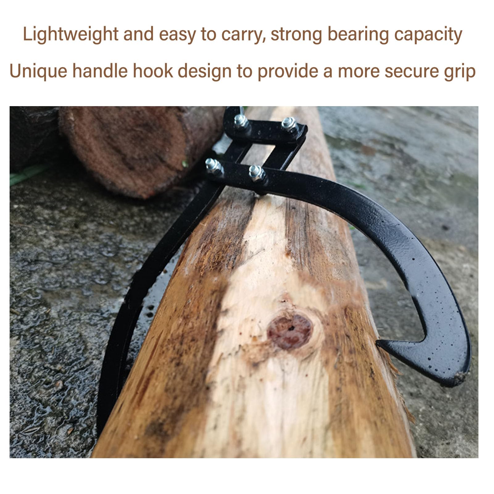 Amagabeli - Pinza per legna da ardere, 66 cm, pinza per legna da ardere, per interni e legna da ardere
