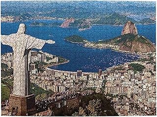 Christ The Redeemer Statue in Rio de Janeiro Puzzle Toys Picture Puzzle 500 Piece Jigsaw Puzzle challenging and Stimulating Puzzle Game, Wall Art Unique Gift.