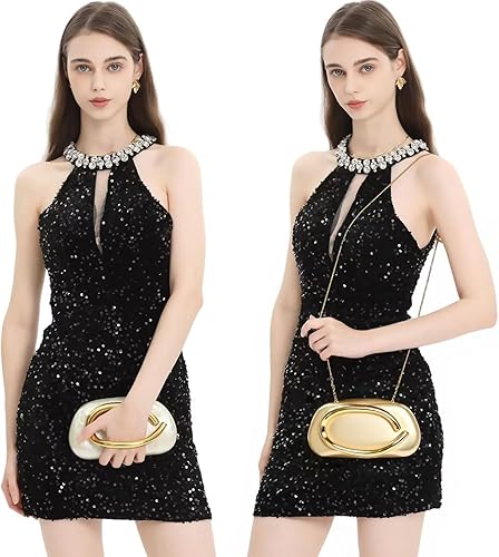 Vista 93 de Bolso cruzado de cadena de moda para mujer, bolso de hombro, bolso de mano acrílico para boda, bolso de noche de concha, clutch formal Un mármol