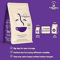 Vista 40 de Coffee Bean Direct Organic Fair Trade Dark Peru, café en grano entero, bolsa de 5 libras
