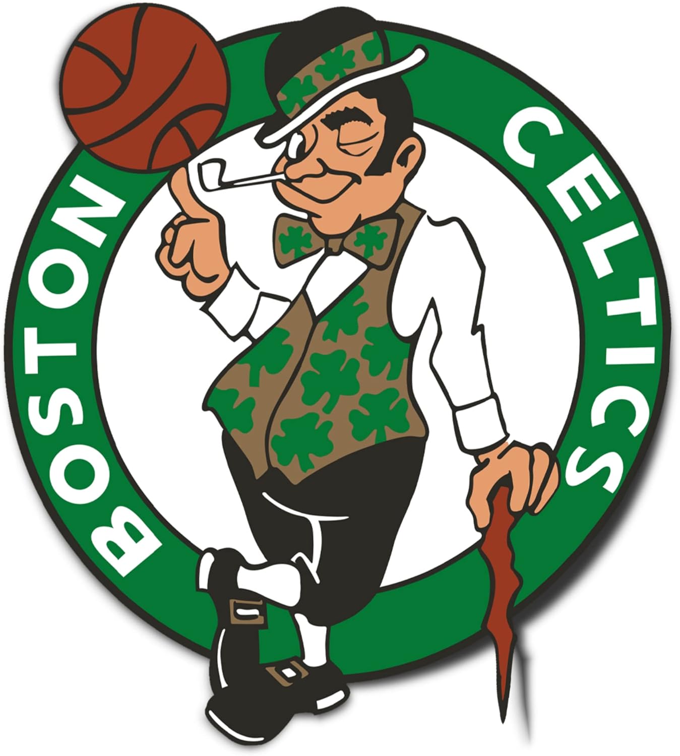 Desert Cactus Boston Celtics Sticker NBA Officially Licensed Vinyl Decal Laptop Water Bottle Car Scrapbook (Individual 1)