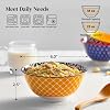 dowan porcelain cereal bowl ceramic salad bowl soup bowl cereal bowl multi-color pack of 6