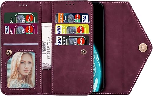 Miniatura 5 de UDBKKDX Funda tipo cartera para Xiaomi Redmi Note 10 Pro, piel mate con soporte de visión, protección de lente de cámara, a prueba de golpes,