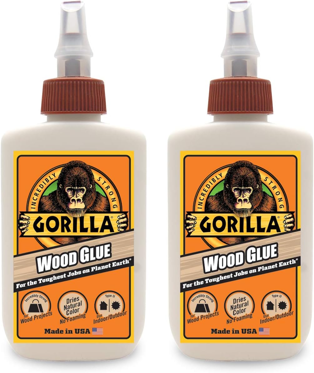 Gorilla Pegamento Para Madera, Botella De 1 Galón, Color Madera Natural 