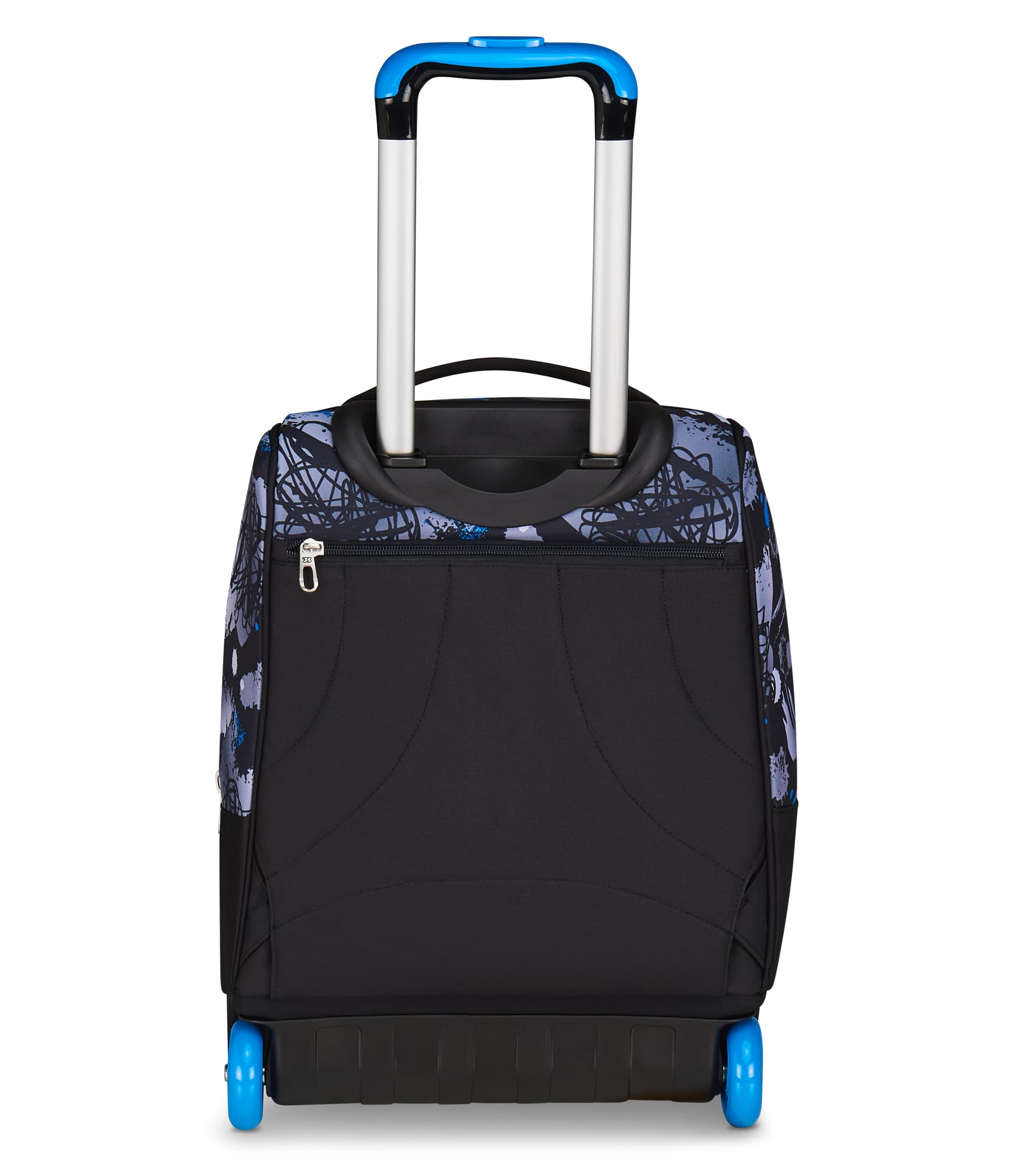 Seven Zaino Trolley, Scuola Elementare, Doppio Uso, Doppio Scomparto, Spallacci a Scomparsa, Bambino, Hue & Writes, nero/blu