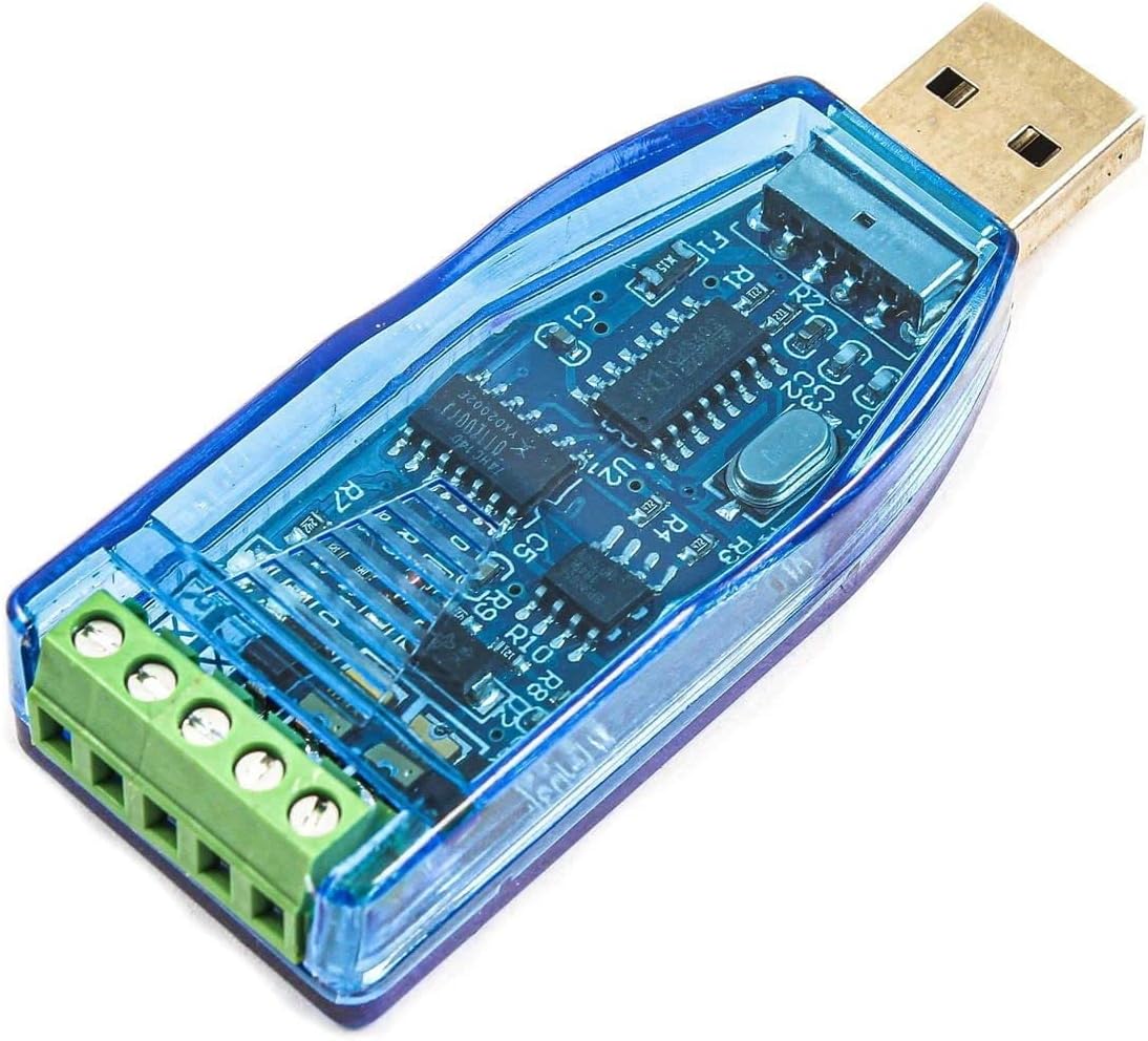 - USB to RS-485 Converter Adapter with CH 340/341 Chipset | Supports All Windows Versions | High-Speed RS485 Port | Max Distance 4000ft (1200m)