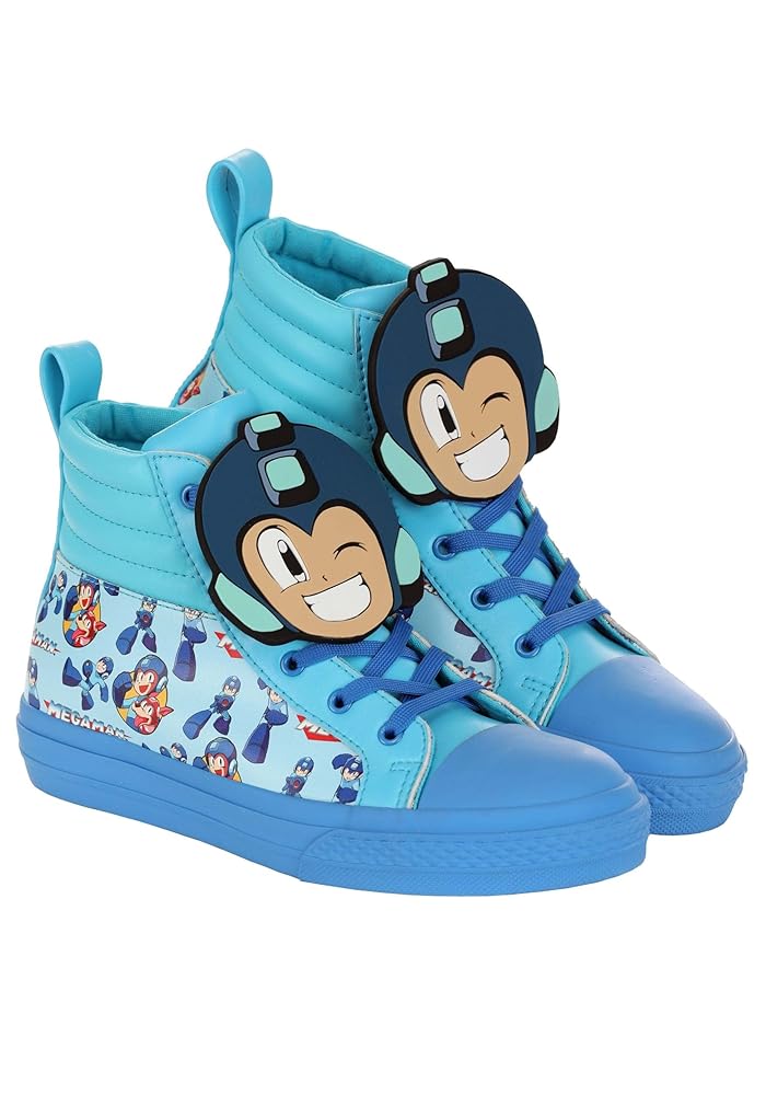 mgmama♡ Amazon.com | Women's Mega Man Retro High Top Sneakers with