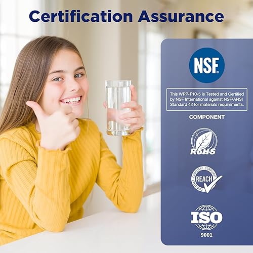 Miniatura 10 de Membrane Solutions Cartucho de repuesto de filtro de agua para toda la casa, 10 micrones, 10 x 2.5 pulgadas, filtros universales de sedimentos