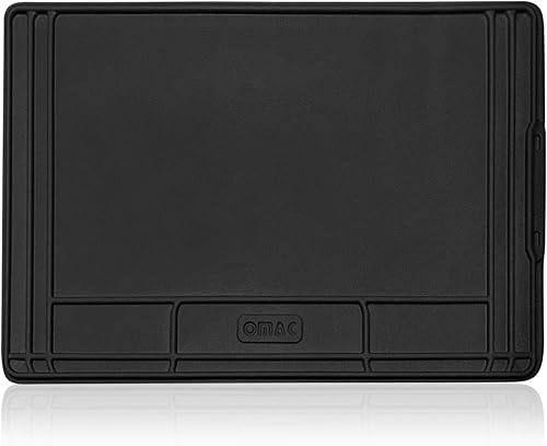 OMAC Tapete para debajo del fregadero, recortable, 34.6 x 22.4 pulgadas, impermeable, protector de revestimiento de gabinete para cocina y baño,