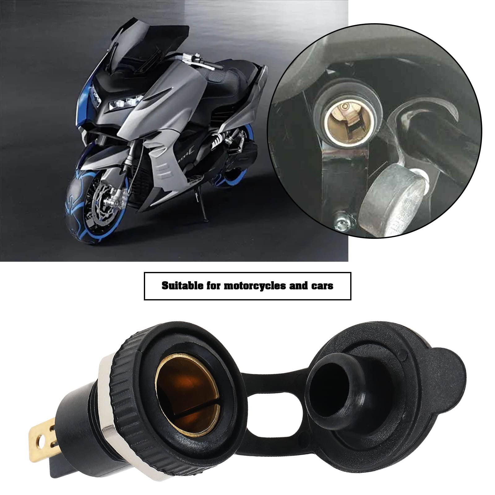 bmw motorcycle plug to cigarette lighter adapter Amazon.com: eMagTech 4Pcs Cigarette DIN Power Socket Replacement Compatible  with BMW Motorcycle in European Style Car Motorcycle Adapter Lighter Socket  12-24V : Automotive