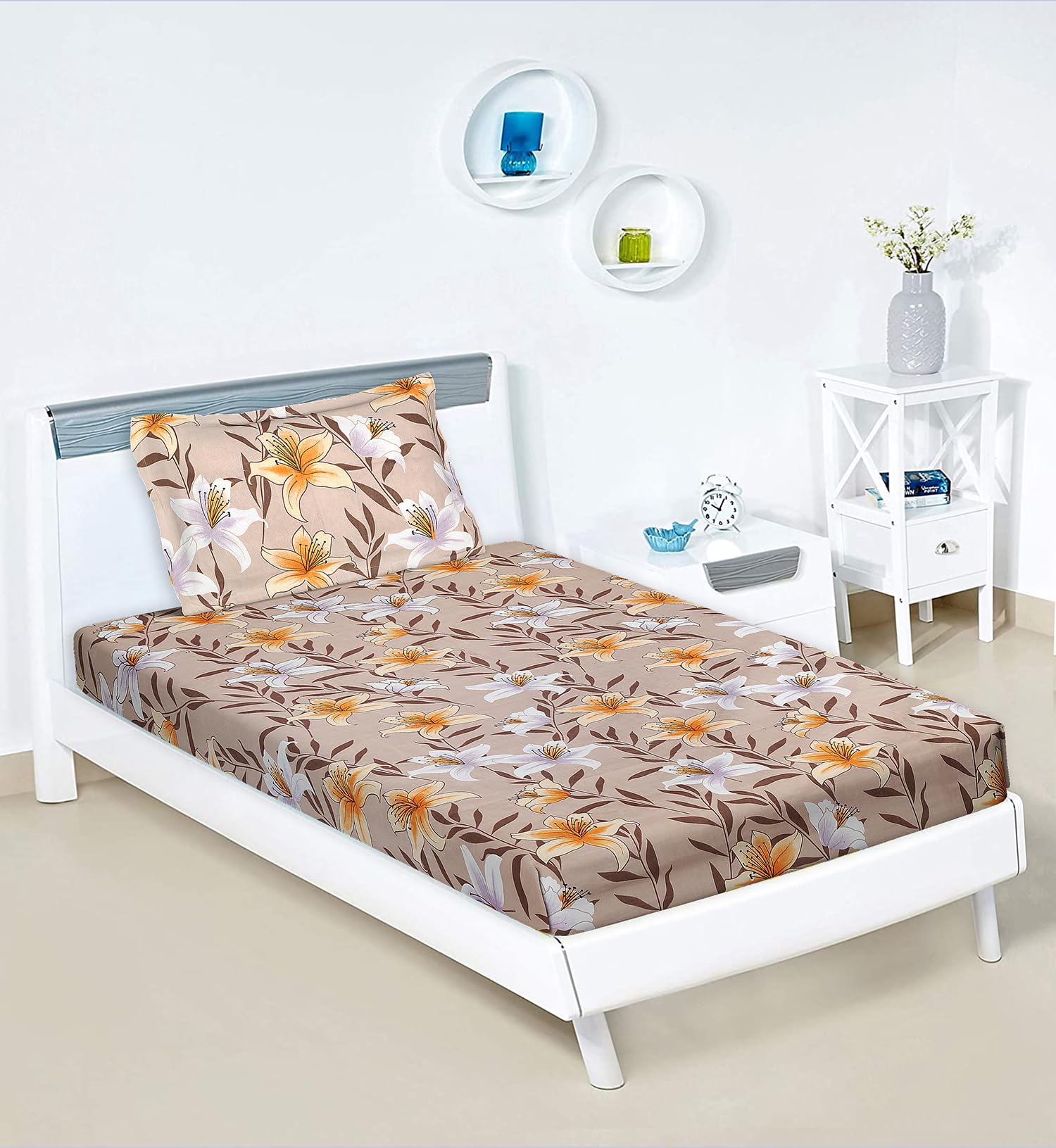 See full amazon price history chart for Kuber Industries Bedsheet | Cotton Single Bedsheet | Bedsheet with 1 Pillow Cover | Single Bedsheet for Kids Room | Flower Design Single Bedsheet | Wrinkle Free | Light Brown Kuber Industries Bedsheet | Cotton Single Bedsheet | Bedsheet with 1 Pillow Cover | Single Bedsheet for Kids Room | Flower Design Single Bedsheet | Wrinkle Free | Light Brown (B0CGVCV3ZT) Amazon Price History, Amazon Price Tracker