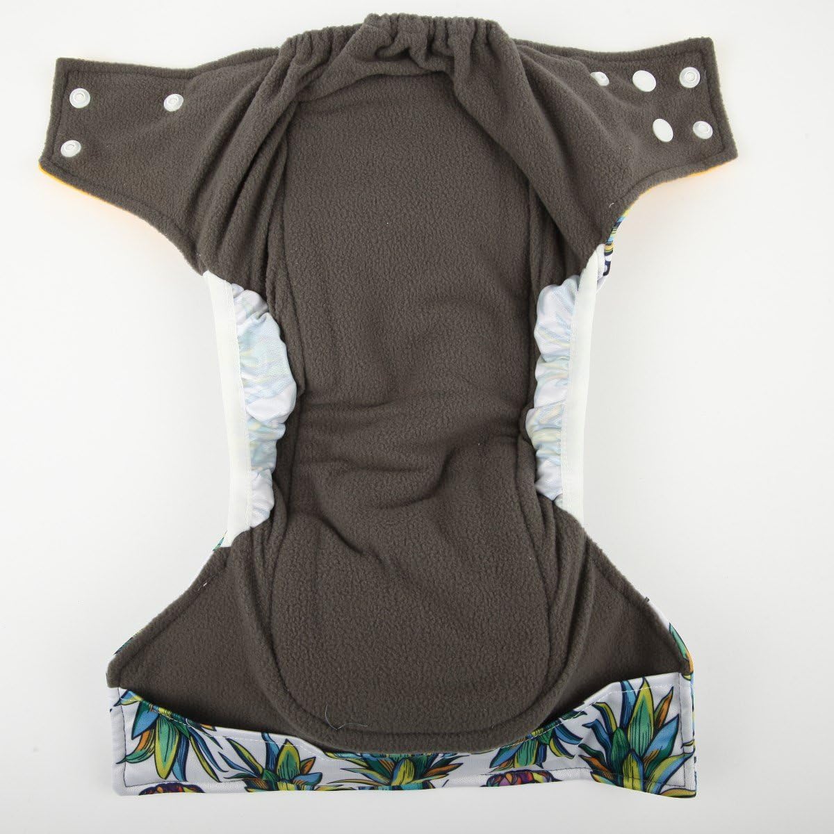 3 AIll in One Cloth Diapers Nappies for Night AIO Sewn in Insert Reusable Washable (Arrow Pineapple Pack)