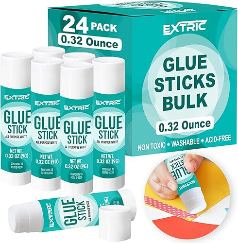 Miniatura 10 de Barras de pegamento de 032 onzas  36 unidades de barra de pegamento barras de pegamento blancas multiusos para niños barras de pegamento lavables a