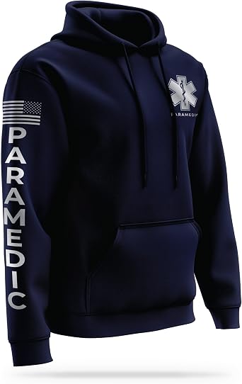 13Fifty 13FA PARAMEDIC Reflective Utility Hoodie - High Visibility Safety Apparel - 100% Polyester Quick Dry Comfort.