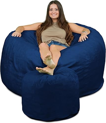 Miniatura 9 de Ultimate Sack - Puf con taburete para pies en varios tamaños y colores Muebles gigantes con relleno de espuma fundas lavables a máquina, costuras