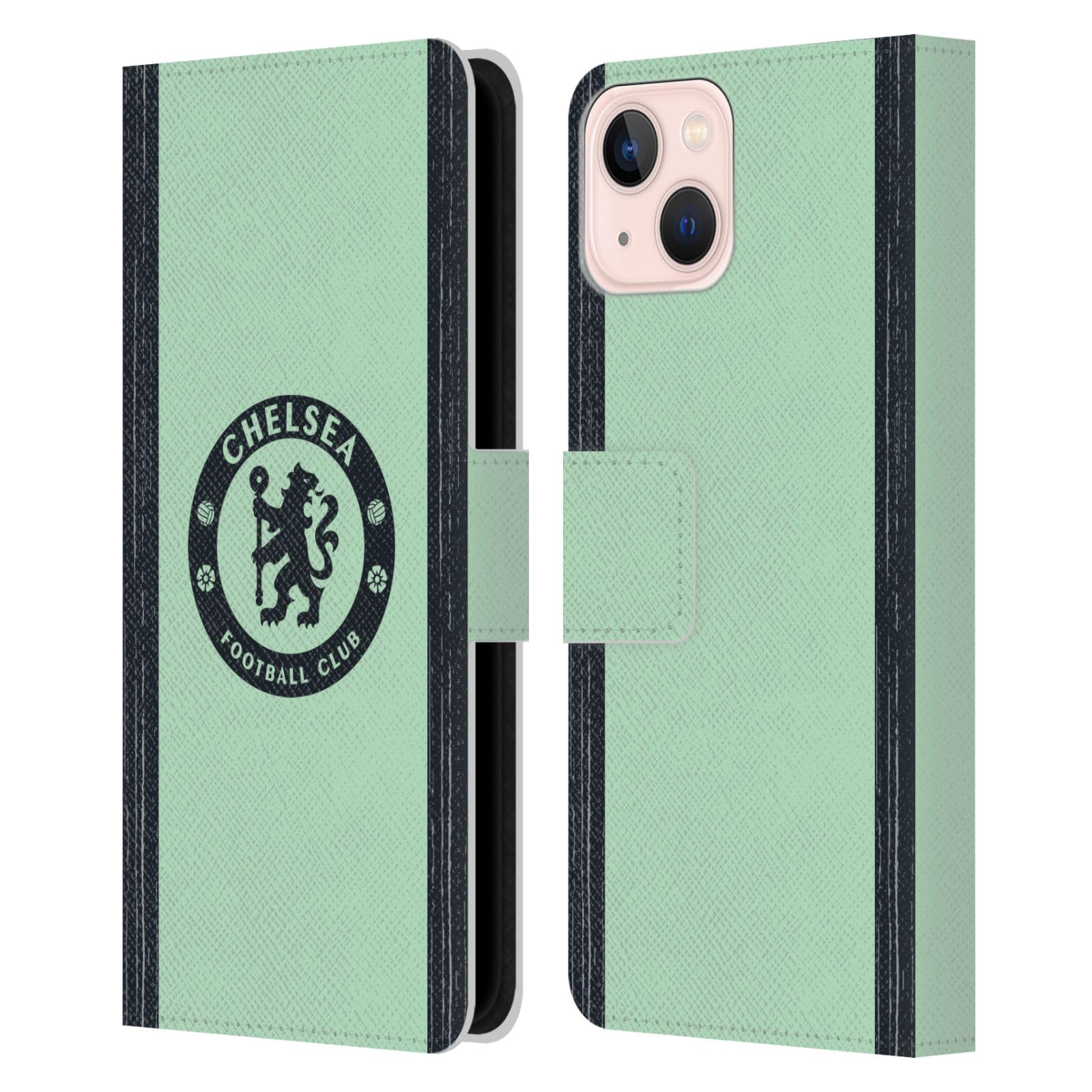 Head Case Designs Officially Licensed Chelsea Football Club Third 2023/24 Kit Leather Book Flip Case Cover Compatible With Apple iPhone 13 — image 1
