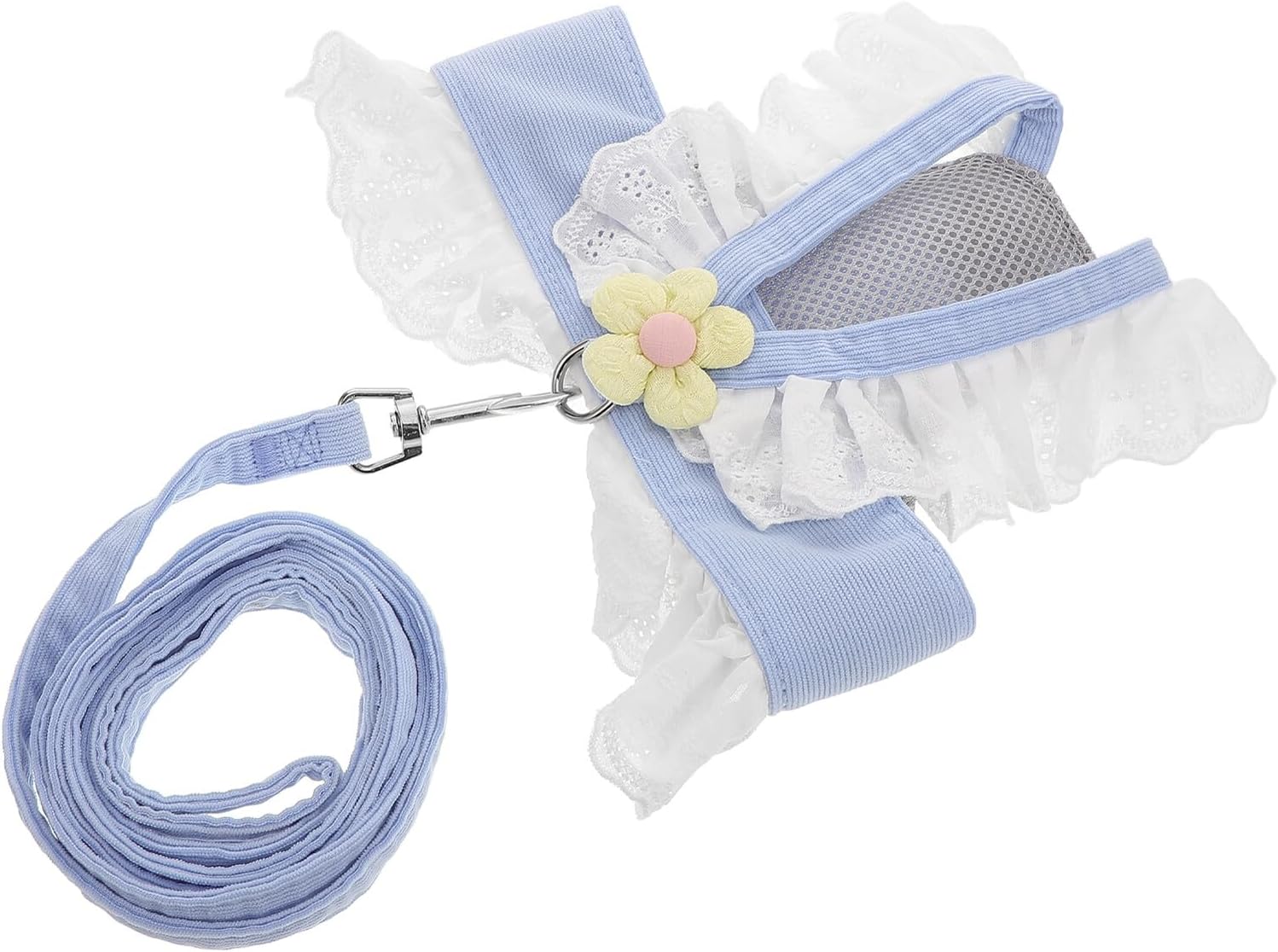 Cat and Dog Vest Harness with Leash Set, Blue XL Mesh Pet Harness for Cats 12-18 Lbs, Summer Breathable Puppy Leash for Small Dogs Outdoor Walking