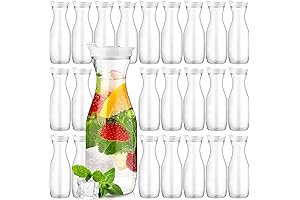 Gejoy 24-Piece Plastic Carafe Set with Lids: Your Ultimate Beverage Companion for Any Occasion