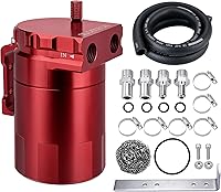 Vista 13 de EVIL ENERGY - Depósito de captura de aceite, kit universal con deflector y manguera de combustible NBR, tanque separador de aceite de aire