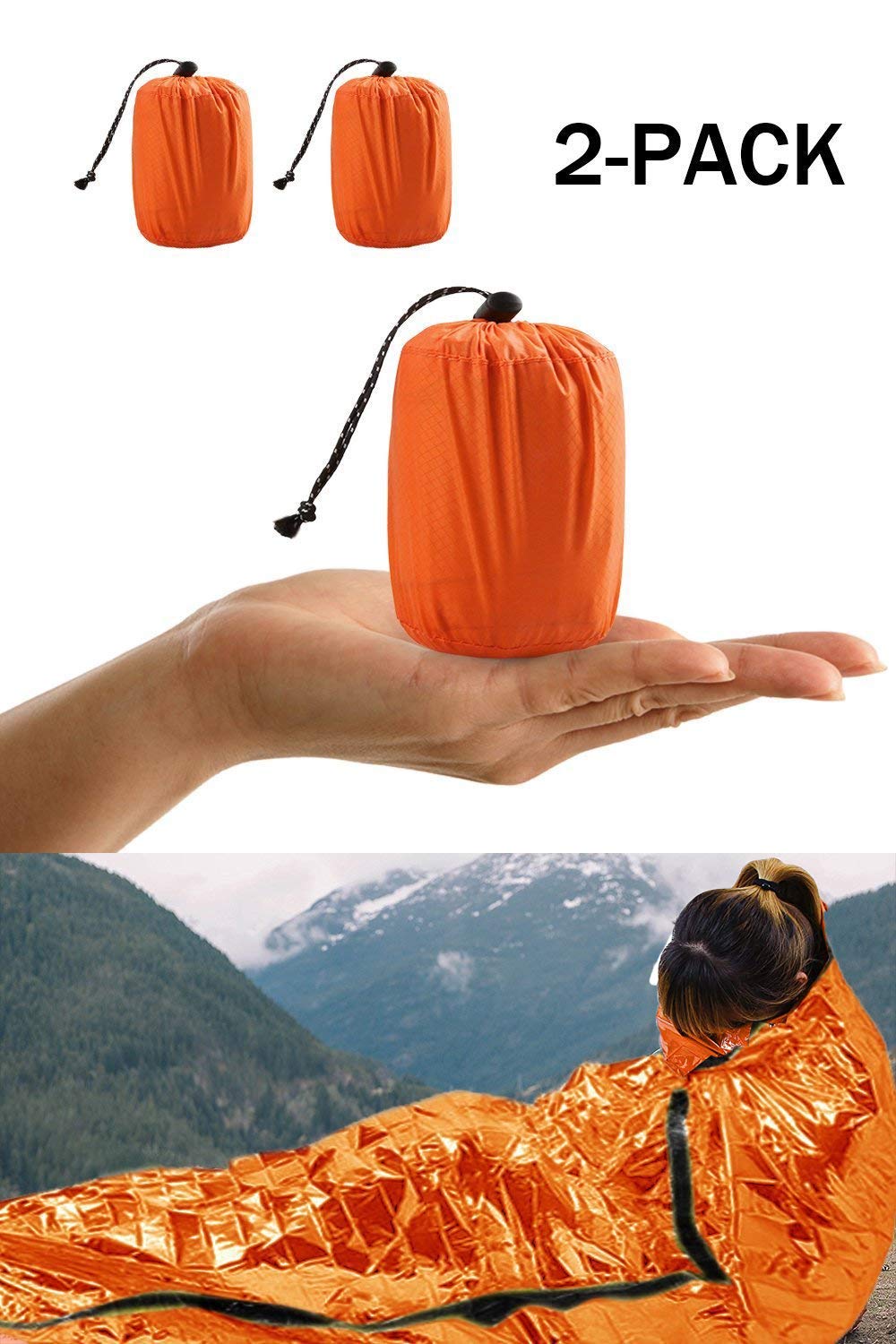 HONYAOBivvy Survival Sleeping Bag Emergency Sleeping Bag Lightweight Survival Camping Hiking