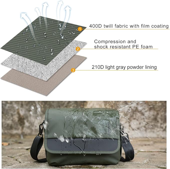 Bolsa pequeña para cámara DSLR impermeable miniatura 6