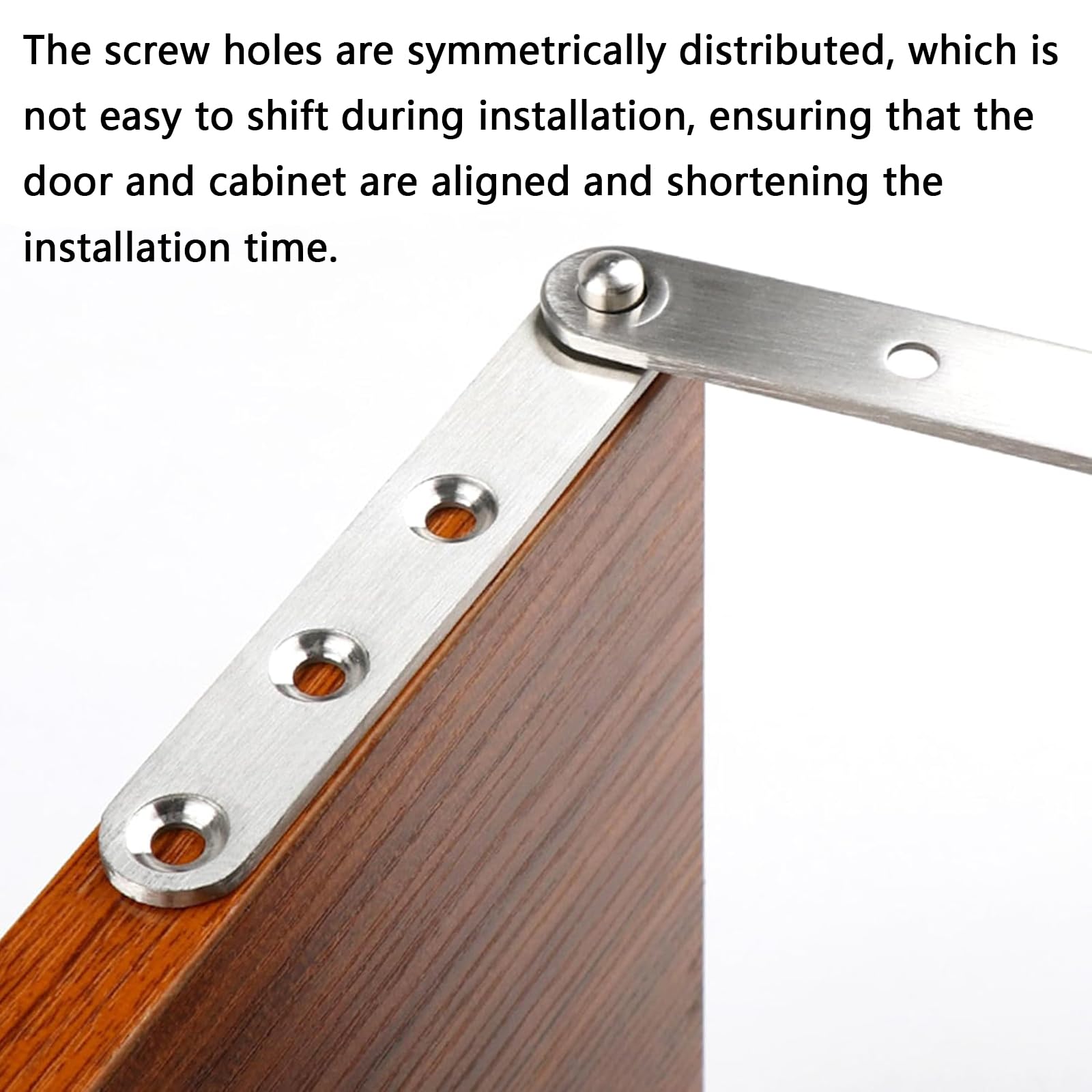 Boutihao 4 Sets of 360 Degree Rotating Stainless Steel Door Pivot Hinges, Eccentric Pivot Hinges - Image 4
