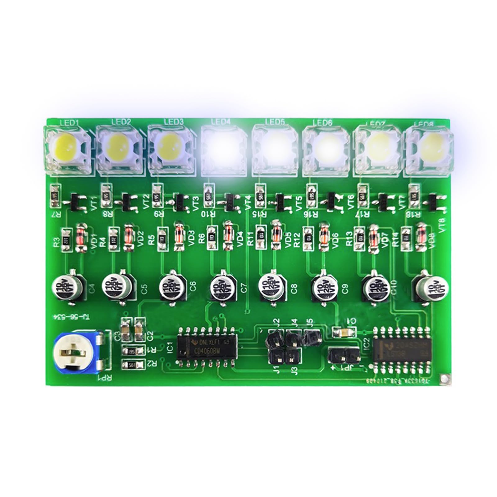 EIELE Electronic Line-Water Drop Chasing Light Kit LED Adjustable Light Soldering Practice Kit Electronic Component Fun Kit Light Emitting Diode Construction Kit (Soldering Required)