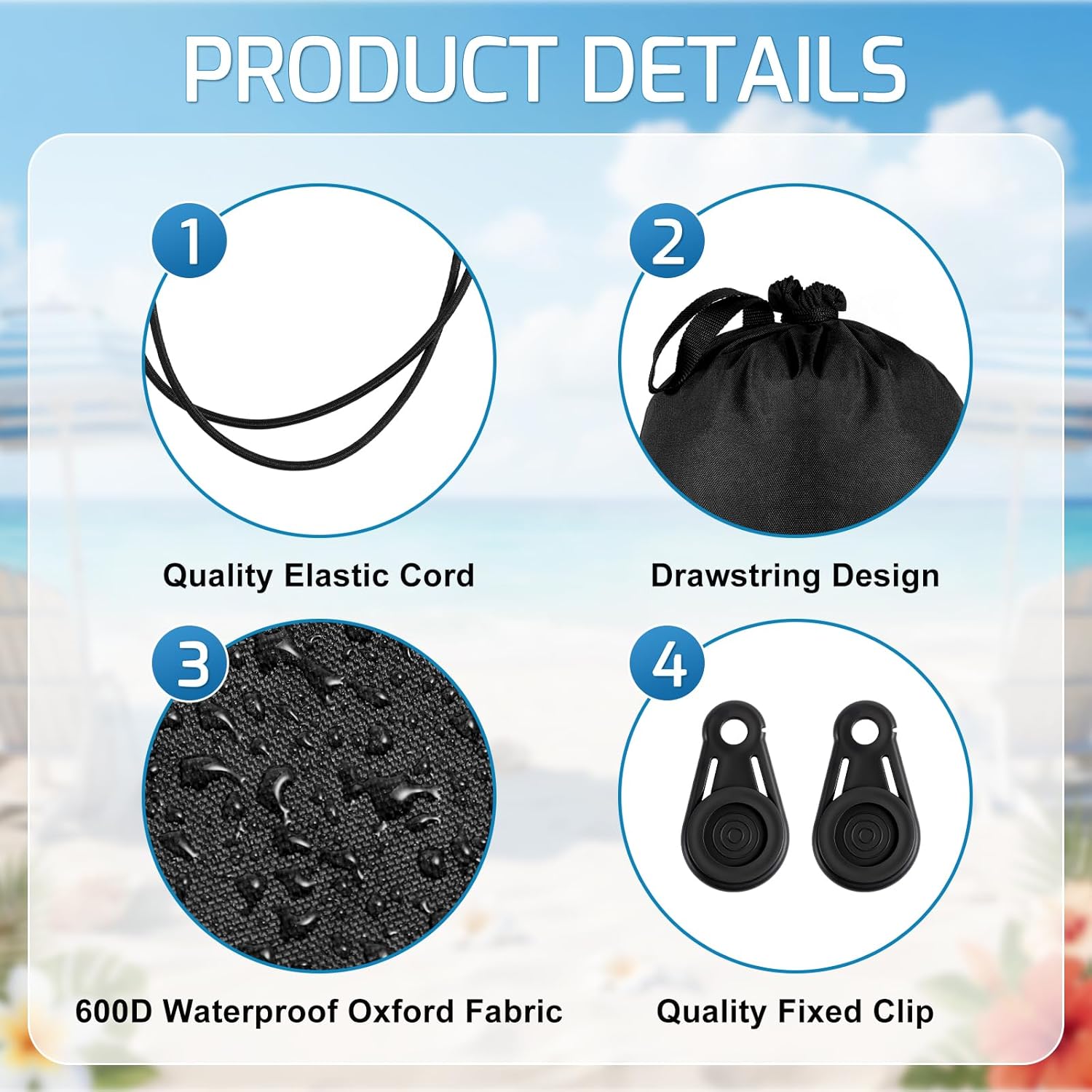 2Pack Beach Shade Accessories Compatible with Shibumi Beach Canopy,No Wind Sun Canopy Assist with Sandbags&Clamps,Canopy Weights to Provide Stable Tent-Like Shade in Breezes/Calm Days(Canopy Excluded)