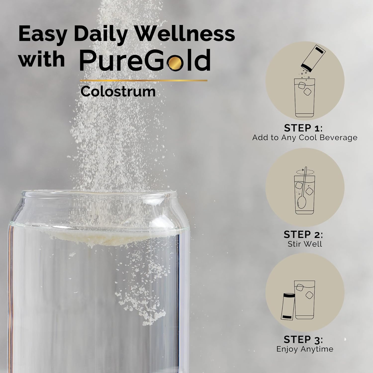 PureGold - Bovine Colostrum Powder - 100% Pure New Zealand Grass Fed, Supports Gut Health, Skin, Hair, & Immunity – Colostrum Supplement, Unflavored, 30 Travel Packets - Image 8