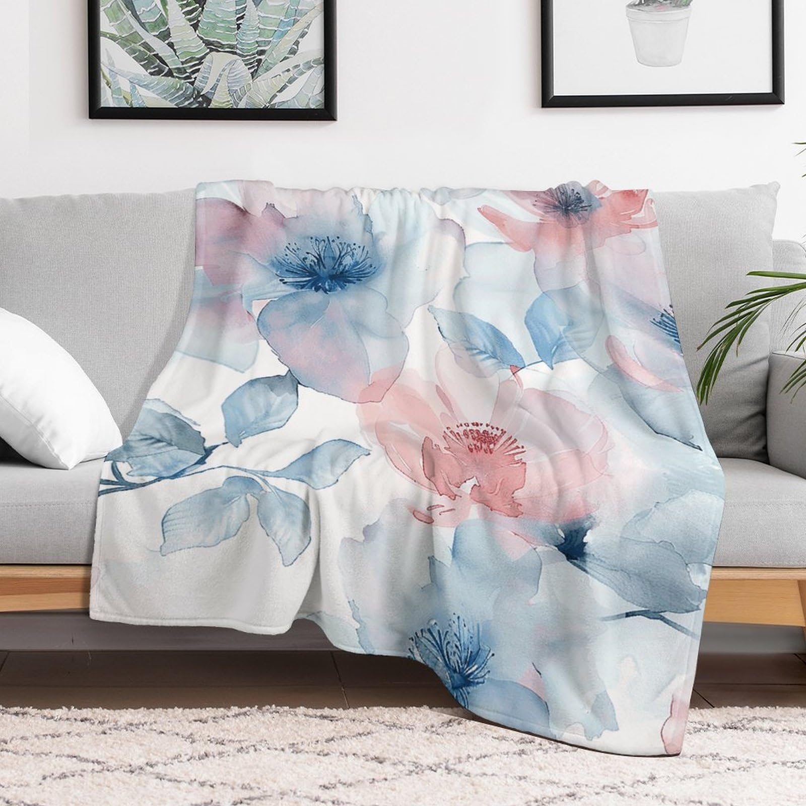 Couverture micro polaire légère anti-froid pour canapé