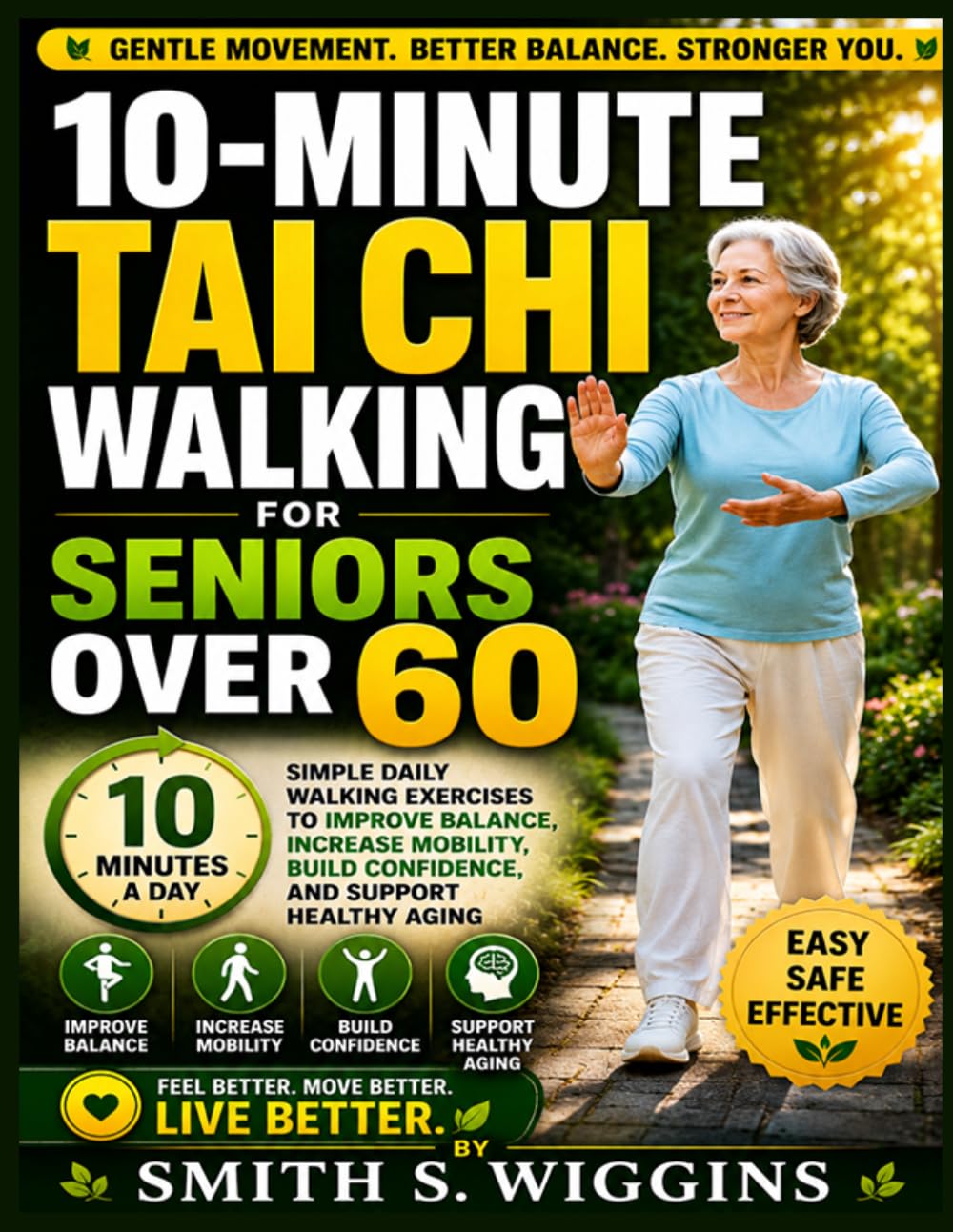10-Minute Tai Chi Walking For Seniors Over 60: Simple Daily Walking Exercises to Improve Balance, Increase Mobility, Build Confidence, and Support Healthy Aging
