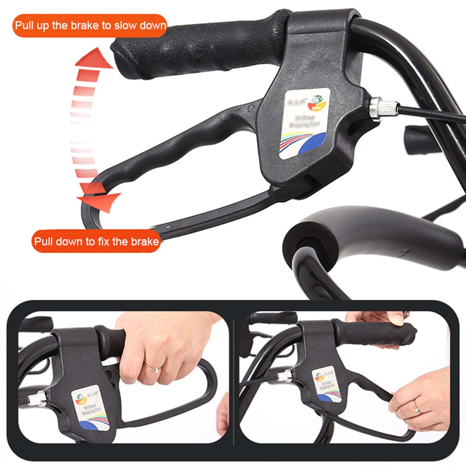 Rollator Walker z siedziskiem, kółka 19,8 cm, dla seniorów, regulowany uchwyt, nośność do 99 kg.