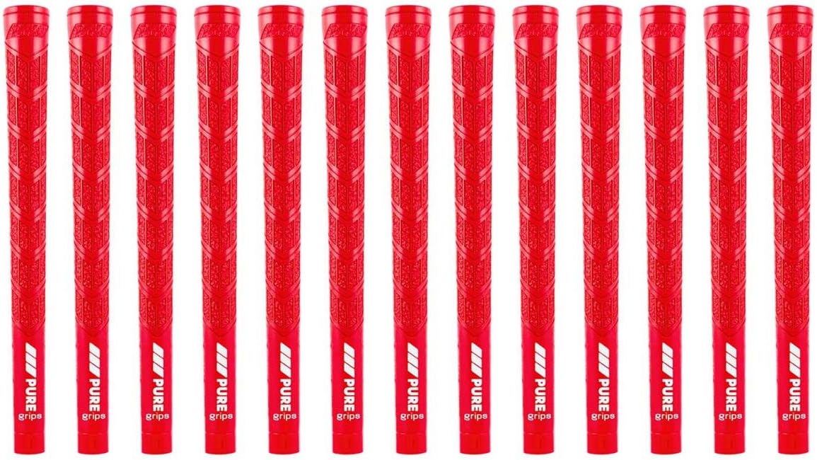 Pure Grips Midsize DTX Red 13 Piece Golf Grip Bundle (