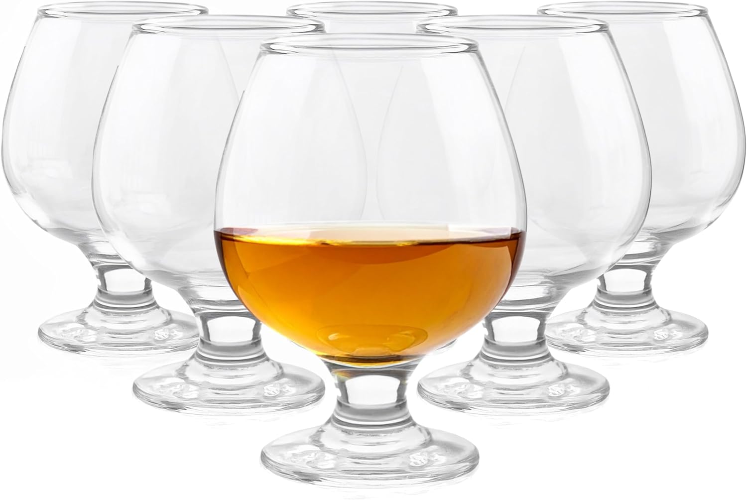 Glasmark Krosno, 350 ml, set of 6, cognac glass, brandy, cognac glasses, high gloss, swivel glasses, perfect for home, restaurants and parties, dishwasher safe